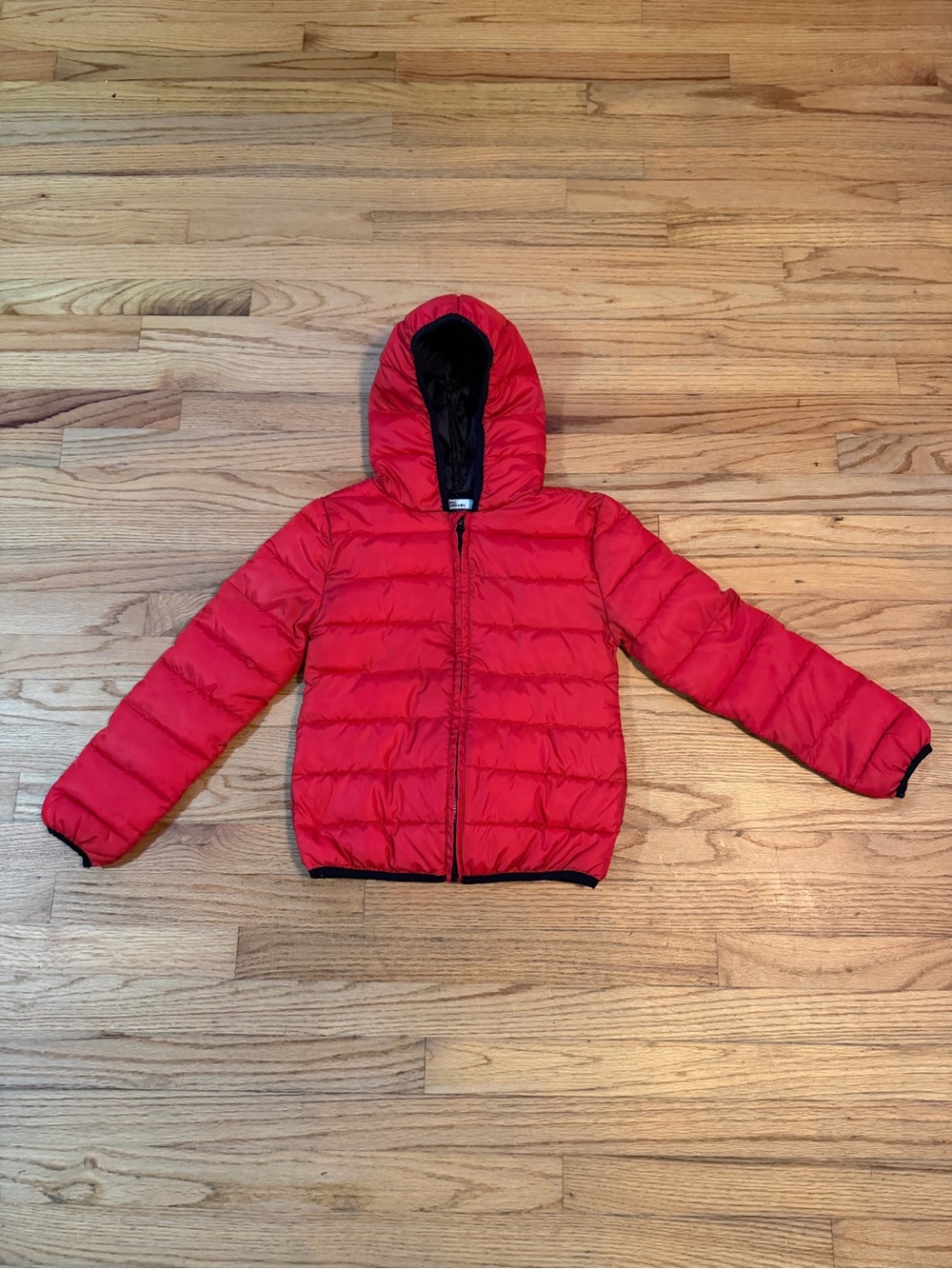 Epic Threads Bright Red Hooded Puffer Jacket